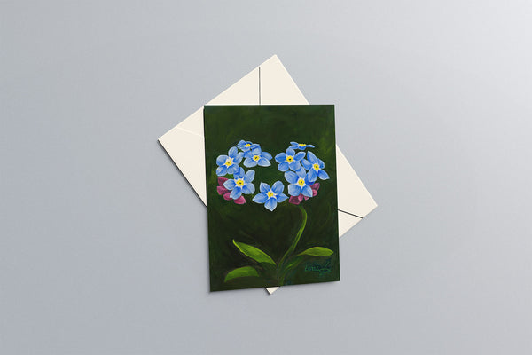 "Forget Me Not" Sympathy Card